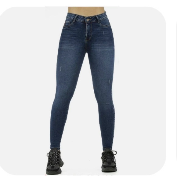 JEANS COLOMBIANOS Authentic Colombian Push Up Jeans Levanta Cola Sz 7 CR-0100 - Picture 3 of 4